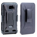 Wholesale ZTE Zephyr, Sonata 2, Z752C Holster Combo Belt Clip Case (Black)